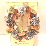 木の実のクリスマスリースsilver