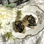 💐特別価格💐【久しぶりの出品記念】ヘアアクセサリー インド刺繍 ワンコイン シンプル 辛子　マスタード【まる福】
