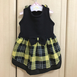 再販☆ 秋冬 チェックワンピース イエロー