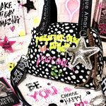 ⭐️1点物⭐️ダルメシアン柄コットン生地個性的でどこにもないコンパクトボストンバッグ👜（形アレンジタイプ）【971】長財布と一緒にお持ち頂いても可愛いです😊