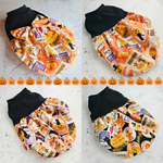  犬服　ハロウィン柄　バルーンワンピース　バルーンタンクトップ 　リボンワンピース　フリルワンピ　ハンドメイド　ドッグウェア　ペット服　Halloween　ハロウィーン　小型犬　チワワ　トイプー