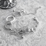 *再販*  silver　geometricフープのモードブレスレット♥