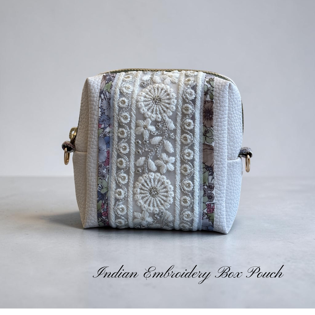 ヴィンテージファブリック インド刺繍 インテリア ボックス