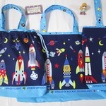 男の子の入園・入学３点セット（宇宙へGO！　紺）