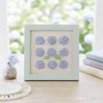 雫きらめく紫陽花刺繍 ☾ 手刺繍のインテリアフレーム