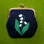 花の刺繍 小さながま口