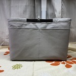 【yurisan70様専用】バッグインバッグ（グレー・水色ストライプ）