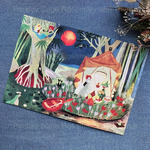 【定形外郵便送料無料】moomin POSTI ポストカード Secret Island シークレットアイランド テント ムーミン ミィ ミムラ スナフキン 森 パンケーキ 人魚 ボート ランタン 郵