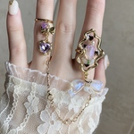 〜小さな花壇🎀🖤🪻〜ダブルリング