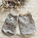 ぬくぬく雪の結晶★犬服秋冬タンクトップ★裏起毛★ハイネックも可