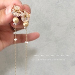 B98 お花 華奢 お洒落 上品 大人可愛い 揺れる レジン ／ ハンドメイド ピアス イヤリング アクセサリー