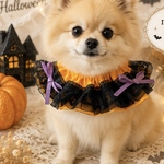 Witchy Bib 🎃🖤💜 ／犬　猫　スタイ　ビブ　フリル　ハロウィン