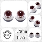 11033 ✤ 10/6mm ドール用アイチップ 3DTYPE