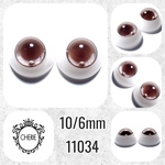 11034 ✤ 10/6mm ドール用アイチップ 3DTYPE