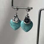Heart turquoise earcuff 02  / ハートターコイズイヤーカフ02 ( 両耳用 )