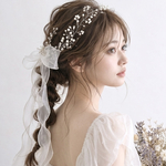 選べる シアーリボン 2点➕ヘッドドレス セット/ 卒業式　成人式　結婚式 ウェディング　ヘアアクセサリー 