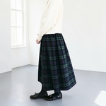 上質起毛シャギーチェックスカート　ブラックウォッチ