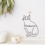 のんびり猫のWelcomeシルエットオーナメント