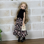 NO,662リカちゃん服　【単品】オシャレエンボス生地　マーメイドスカート　リアルクローズ