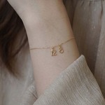 ⟡ 送料無料 ⟡ 数字 ナンバー ブレスレット ⟡ Numero Bracelet ⟡ 1〜12から選べる 誕生月・記念日の数字｜ゴールド｜誕生日プレゼント・ギフト｜レディース