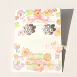 お花パールピアス（イヤリング）