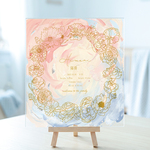 ファーストアート フィンガーペイントで作るお花の命名書  名入れ ベビーポスター アクリル