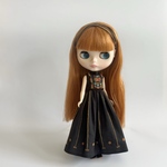 再販  ハンガリー刺繍のブラックワンピース