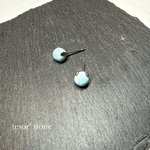 【限定】高品質　ラリマー  天然石 一粒ピアス/サージカルステンレス