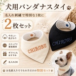 お名前刺繍入り わんにゃんスタイ バンダナスタイ 2枚セット