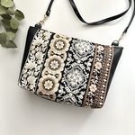 Lサイズ　インド刺繍リボン　ショルダーバッグ