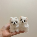 <オーダー品> みるくちゃんはくくんご家族様専用　ふわふわバックチャーム