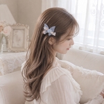 Butterfly🦋🩵  レジン ヘアクリップ ドライフラワー  浴衣 夏