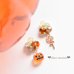 ロリポップ🍭とかぼちゃ🎃のハロウィンピアスorイヤリング