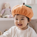 ぷっくり可愛い♡みかんの帽子 🍊 ベビー キッズ ハンドメイド 帽子 記念写真 撮影用 お遊戯会 発表会 コスプレ ギフト 出産祝い フルーツ くだもの 保育園 幼稚園