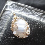 ホワイトアゲート(白メノウ)ぺンダント（ワイヤージュエリー☆ワイヤーアクセサリー☆ワイヤーラッピング天然石ネックレス☆KuthumistyleⓇ☆クツミスタイル）