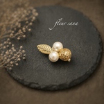 filigree berry｜パールと透かし玉のベリーブローチ〈gold〉