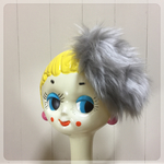 ファーヘッドドレス　グレー