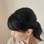 ブラック　細めのカチューム　二連タイプ（リネン）