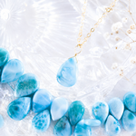 ☆希少高品質大粒ドミニク共和国ラリマースムースペア Larimar AAA☆14kgf☆一粒ペンダント☆