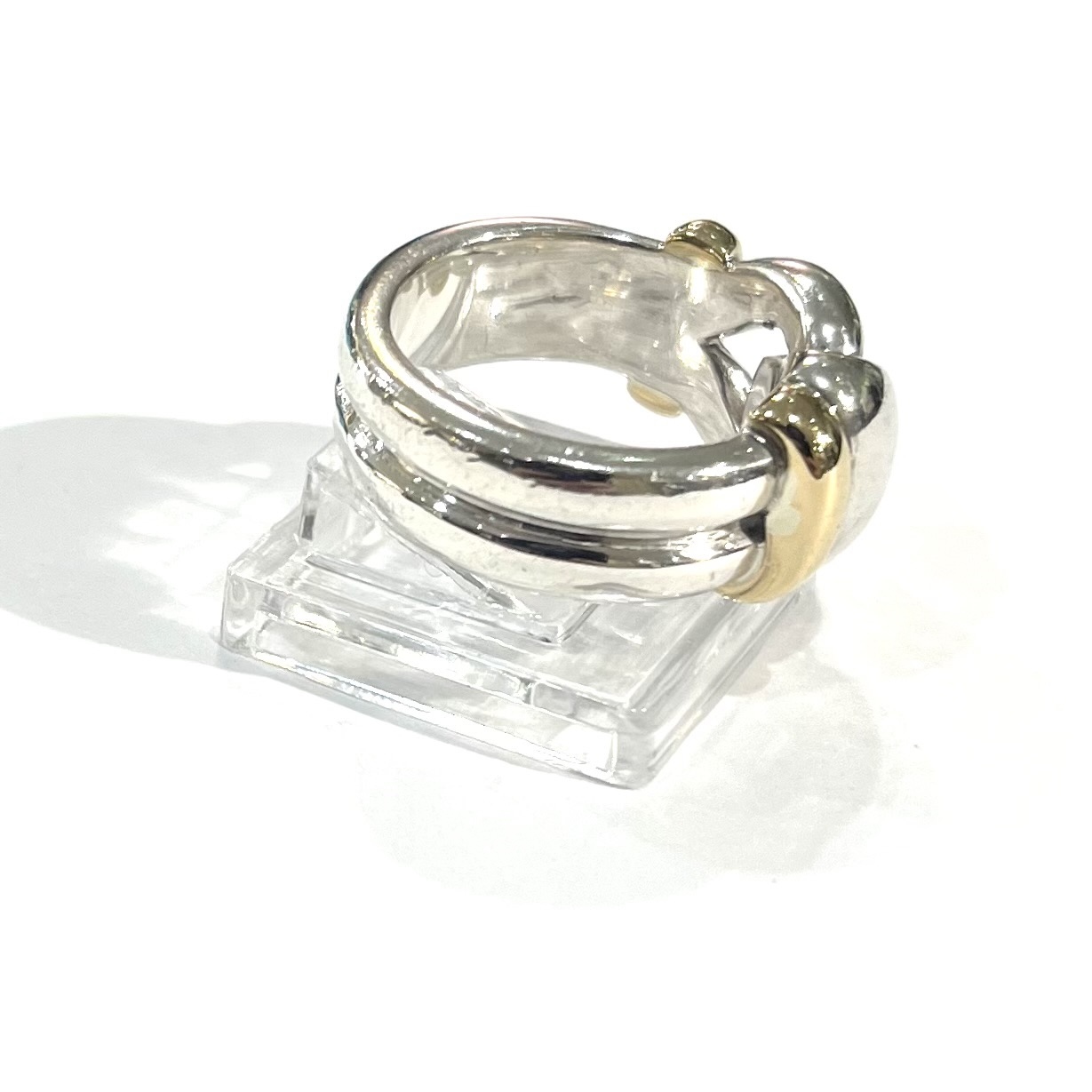 希少【TIFFANY & Co.】【14号】2885 ワイド ノット リング／SV925・750