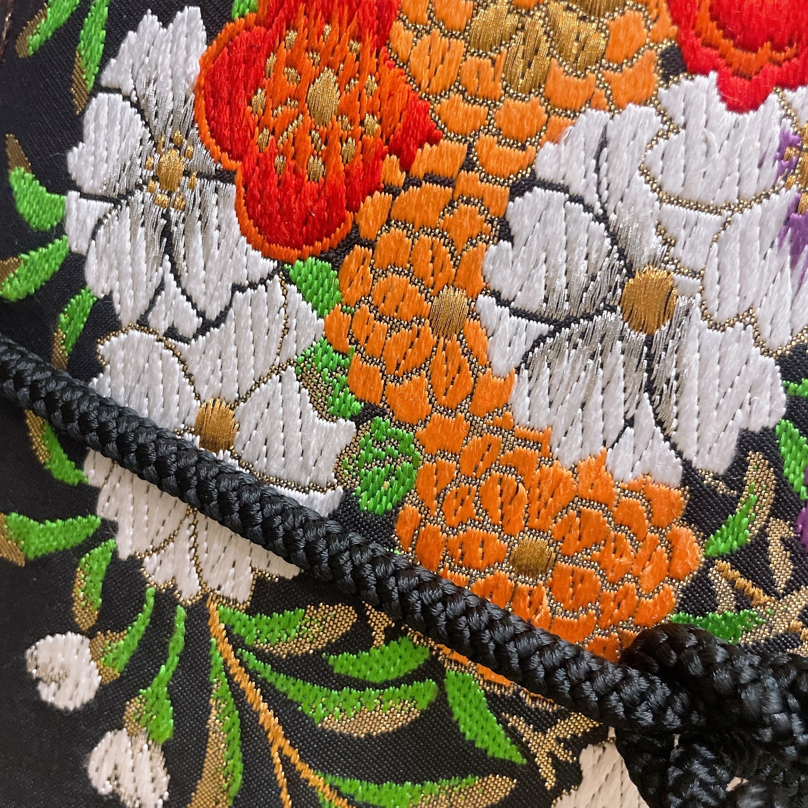 刺繍帯 サッシュベルト W65〜95cm 帯ベルト 着物リメイク 高級感