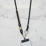【ブラックｘゴールド】スマホショルダー スマホストラップ パラコード ss08 ＊送料無料＊