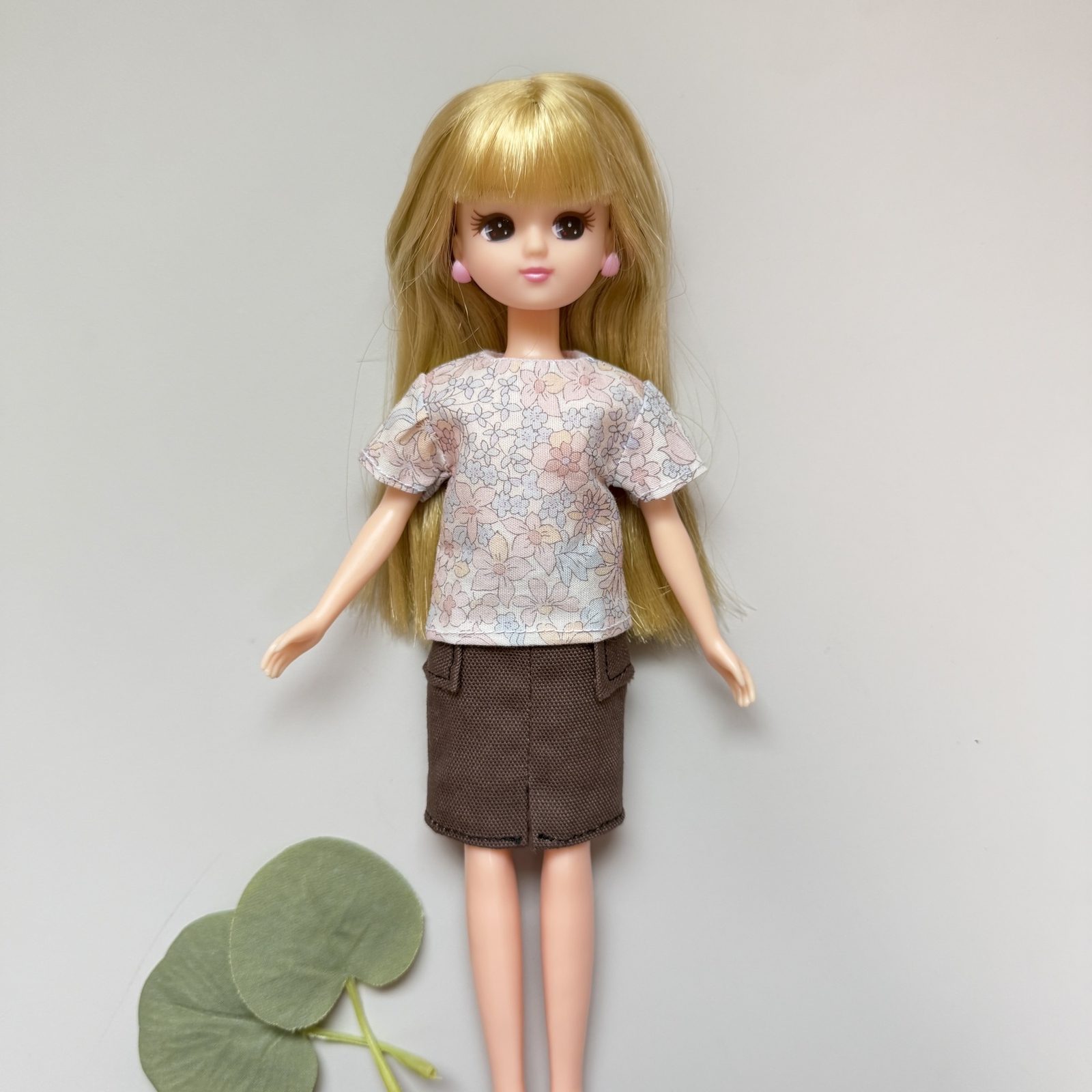 22cmドール服 オールインワン・ヘアバンドno2 ハンドメイド - kao