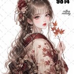 original sticker « no.9814 »     //     人物ステッカー オリジナルステッカー オリジナル人物ステッカー ステッカー cotton melody