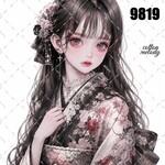 original sticker « no.9819 »     //     人物ステッカー オリジナルステッカー オリジナル人物ステッカー ステッカー cotton melody