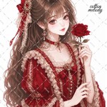 original sticker « no.9968 »     //     人物ステッカー オリジナルステッカー オリジナル人物ステッカー ステッカー cotton melody