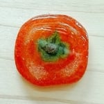 ユニーク　柿　ブローチ