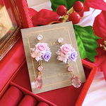 数量限定❣️薔薇🌹✨️ クリスタル ジルコニア お洒落 ハンドメイド ピアス イヤリング レディース アクセサリー