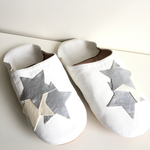 足元暖か🎄Stars バブーシュ ルームシューズ （スリッパ）シルバー
