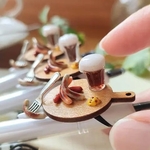ソーセージ盛り合わせ&黒ビールペン ミニチュアフード ボールペン